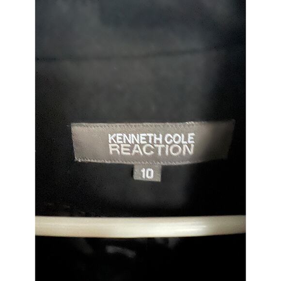 Kenneth Cole Reaction Womens Black Wool Blend Peacoat Size 10 Jacket - Picture 2 of 11